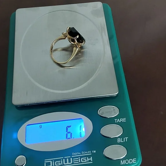 Vintage 14k Yellow Gold Smoky Quartz Statement Ring
